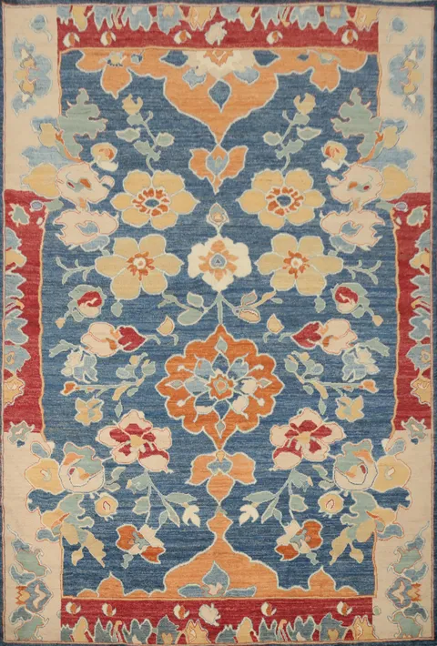 Vegetable Dye Oushak Large Area Rug 9x12