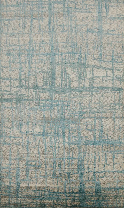 Abstract Wool Nepalese Oriental Area Rug 6x10