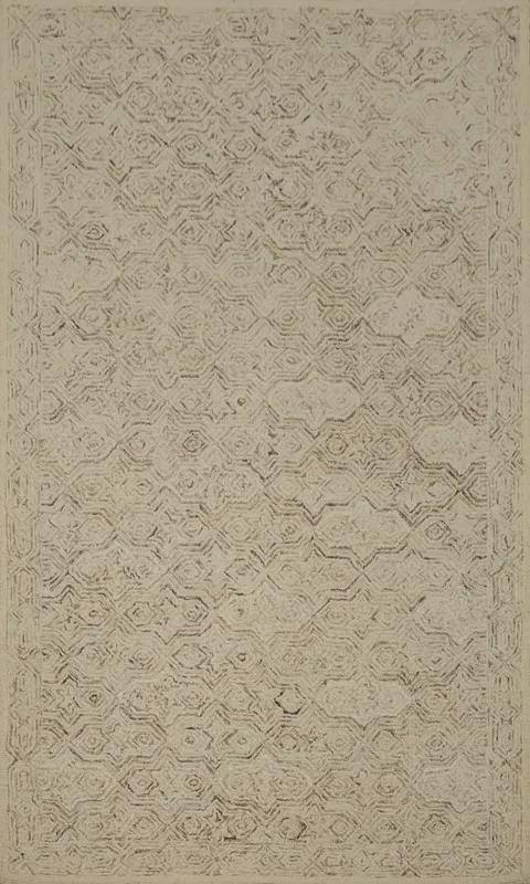 Modern Geometric Neutral Abstract Area Rug 5x8