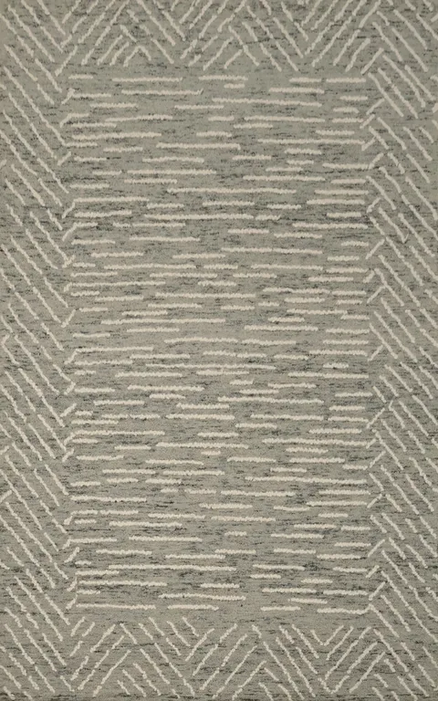 Elegant Textured Striped Modern Area Rug 5x8