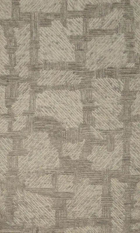 Textured Neutral Area Rug 5x8 with Modern Geometric Effects