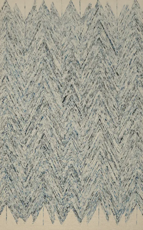 Chic and Trendy Chevron Area Rug 5x8 in Soft Tones