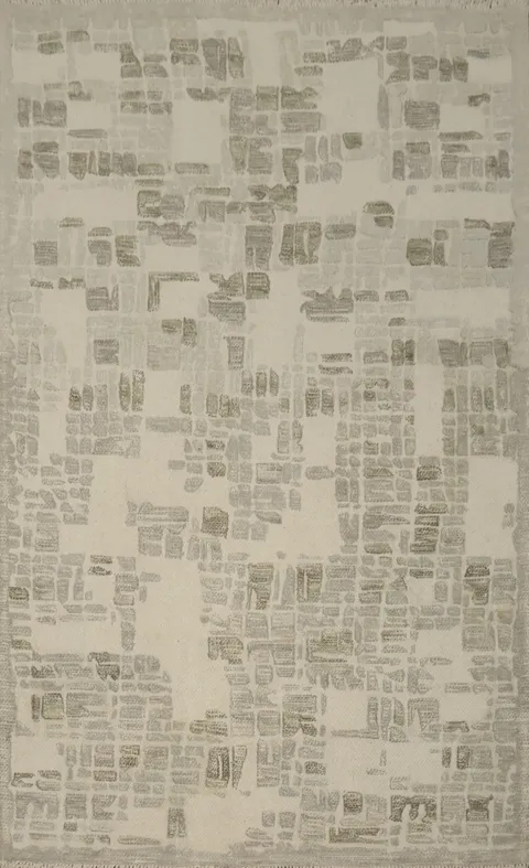 Modern Geometric Pattern Area Rug 5x8 in Neutral Tones for Urban Spaces