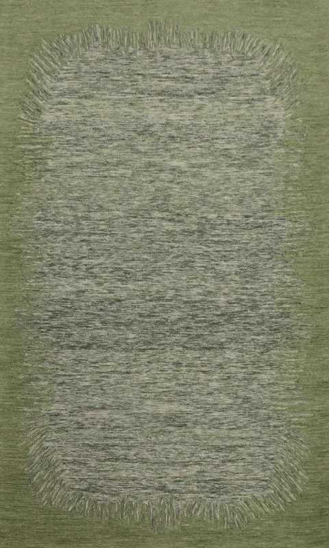 Elegant Green Abstract Area Rug 5x8 for Modern Chic Interiors