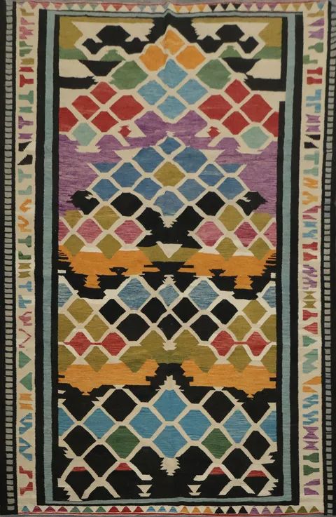 Geometric Kilim Turkish Area Rug 8x12
