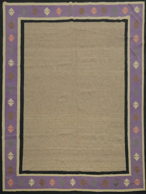 Geometric Kilim Square Wool Area Rug 10x10