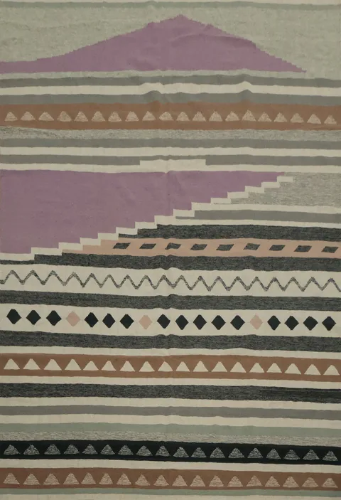 Geometric Elegance Perfect Blend of Style Kilim Area Rug 9x12