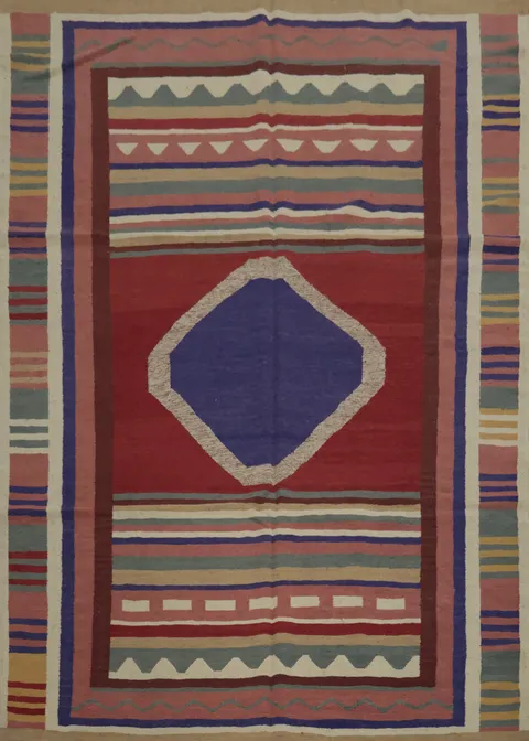 Geometric Kilim Handwoven Area Rug 8x10