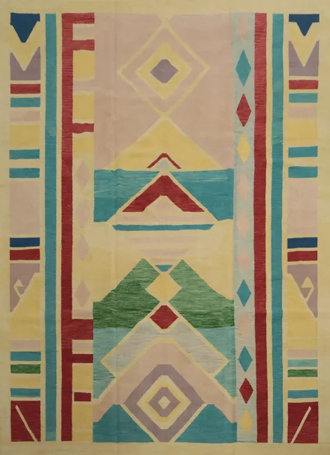 Geometric Kilim Turkish Area Rug 8x10