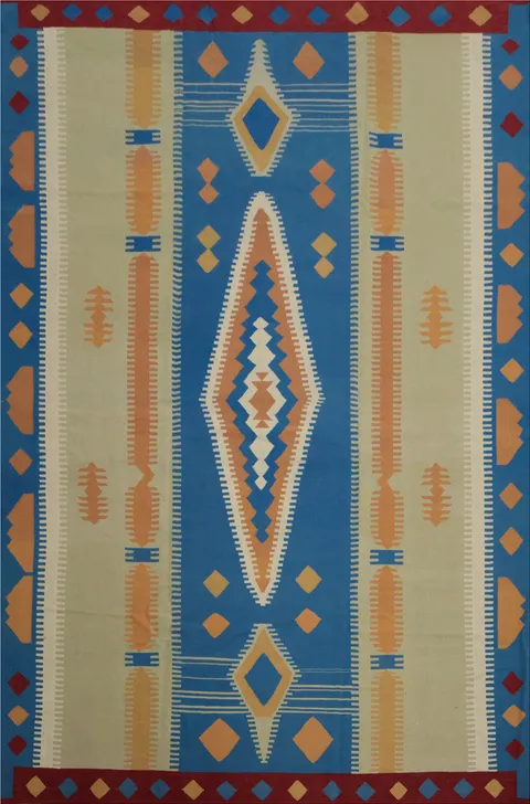 Geometric Kilim Turkish Large Rug 12x15
