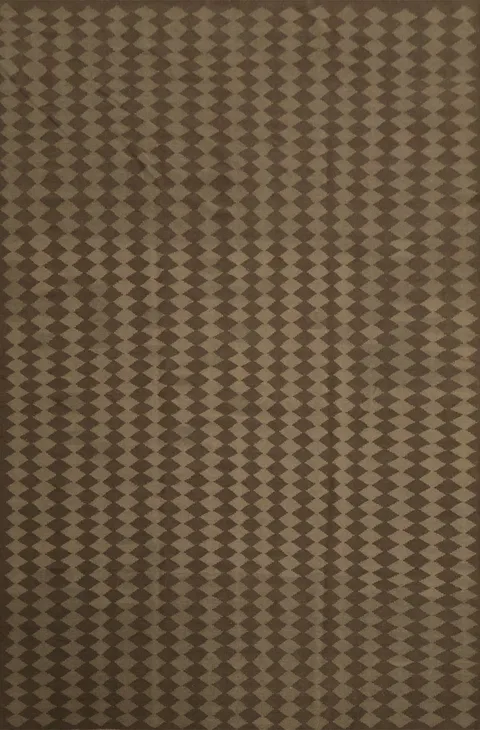 Brown Diamond Kilim Area Rug 10x13 for Modern Spaces