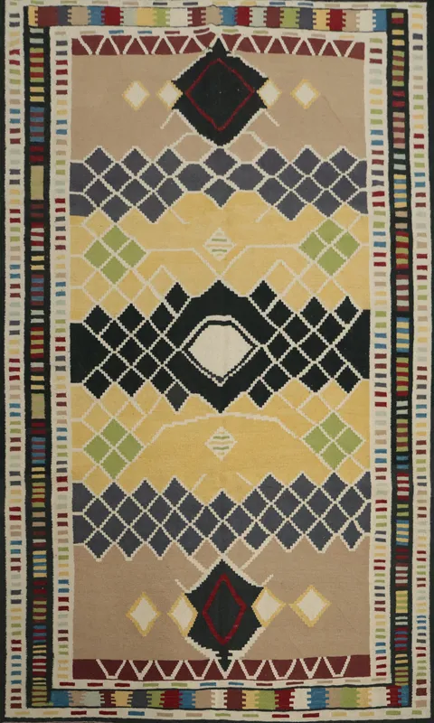 Vibrant Multicolor Kilim Area Rug 7x10 Ideal for Urban Decor