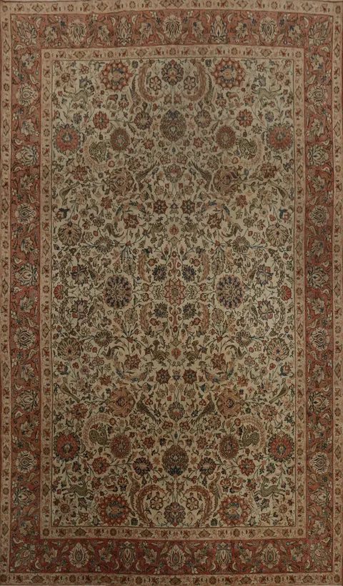 Vegetable Dye Qum Persian Area Rug 7x11