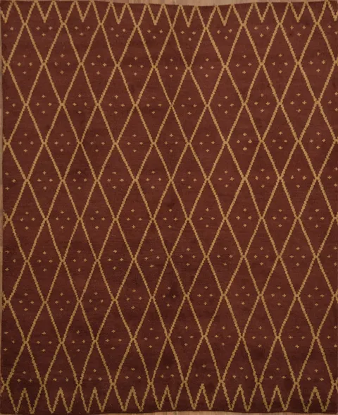 Trellis Indian Oriental Red Area Rug 8x10