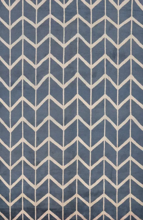 Trellis Blue Moroccan Handmade Area Rug 9x12