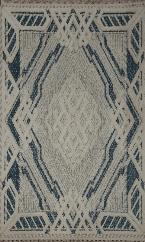 Geometric Modern Turkish Area Rug 5x8 for Modern Interiors