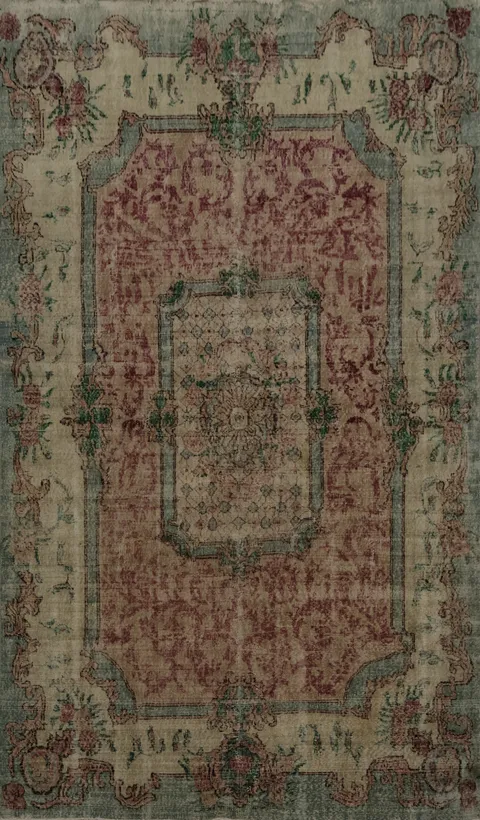 Vintage Anatolian Turkish Area Rug 7x9