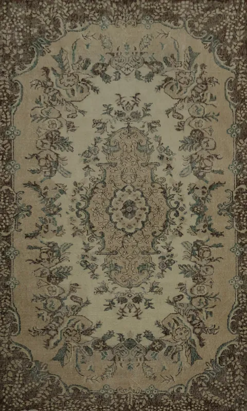 Elegant Floral Anatolian Area Rug 6x9 with Timeless Appeal