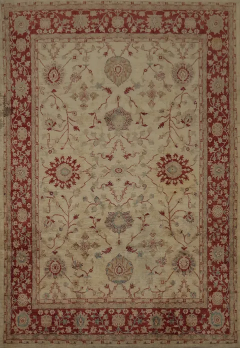 Intricate Floral Chobi Peshawar Large Area Rug 9x12 with Classic Elegance