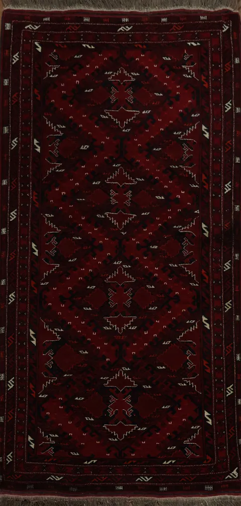 Dark Traditional Balouch Rug 4x7 to Enhance Your Interior Decor