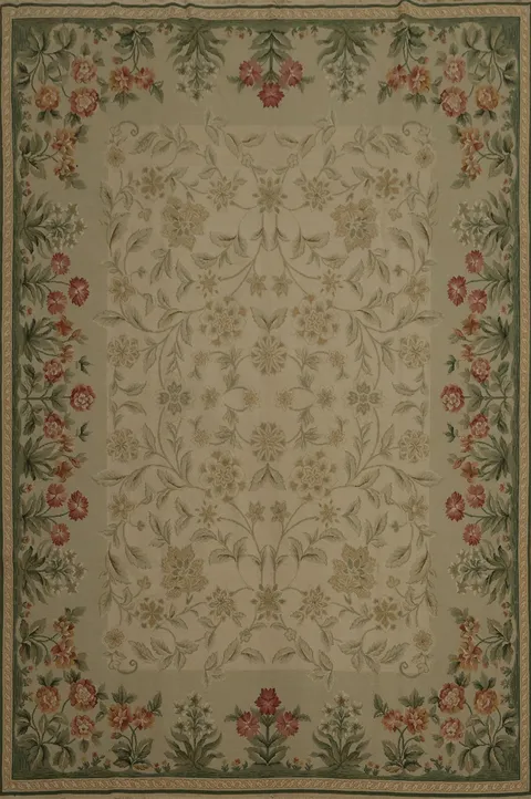 Intricate Floral Aubusson Area Rug 8x10 for Stylish Homes