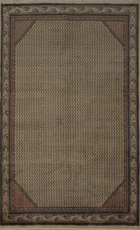 Classic Botemir Area Rug 6x9 with Sophisticated Border Design
