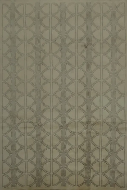 Geometric Circle Design Nepalese Area Rug 8x10 for Room Decor