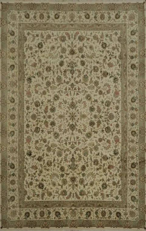 Floral Kashan Oriental Area Rug 9x11 Timeless Style for Any Room