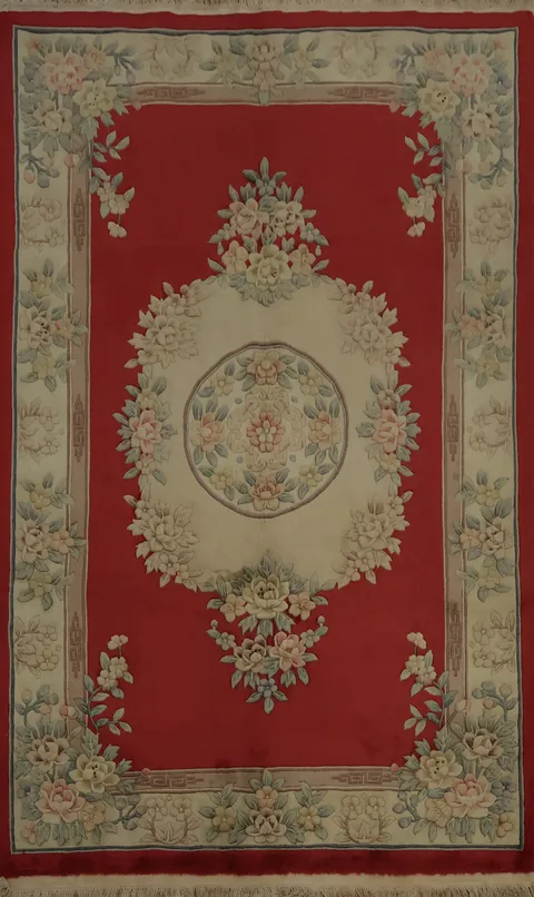 Elegant Floral Art Deco Chinese Area Rug 6x9 for Home Décor Bliss