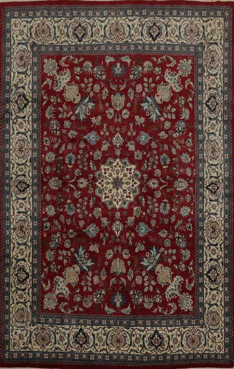 Sophisticated Handcrafted Red Sarouk Persian Area Rug 8x11