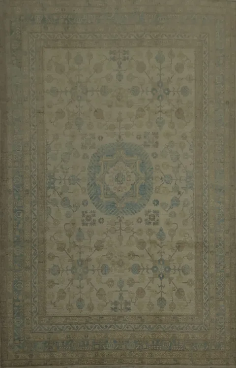 Timeless Intricate Medallion Khotan Oriental Area Rug 9x12