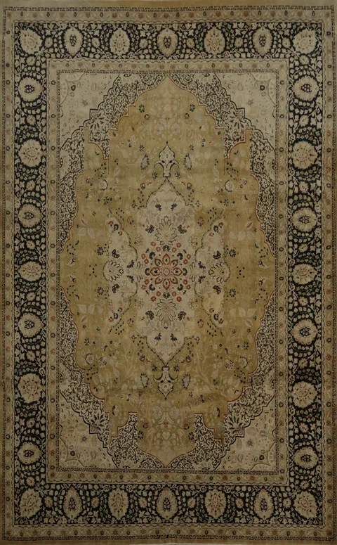 Elegant Ziegler Area Rug 9x12 with Intricate Neutral Tones