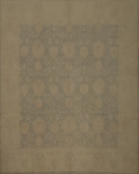 Square Oushak Area Rug 8x8 with Intricate Floral Patterns