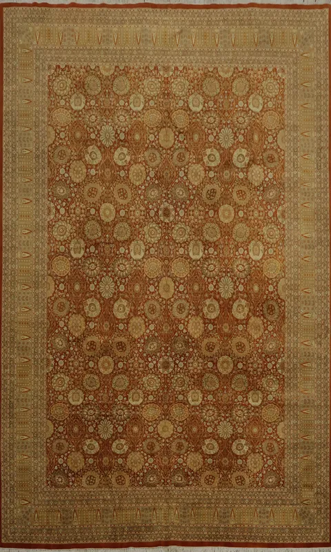 Luxurious Tabriz Large Rug 10x14 for Living Room Elegance