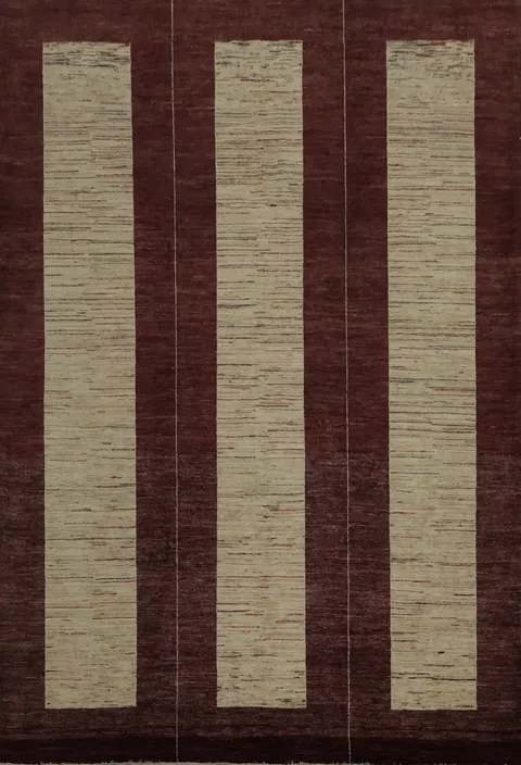 Three-Stripe Gabbeh Oriental Area Rug 8x10 Perfect for Any Room