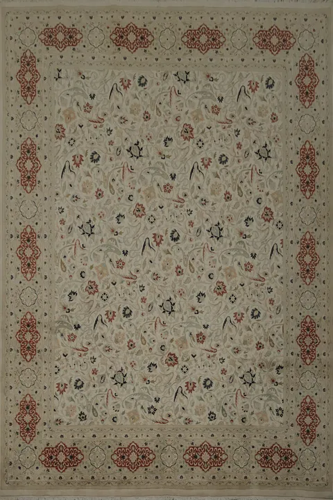 Artisan Woven Ziegler Area Rug 8x10 with Floral Design