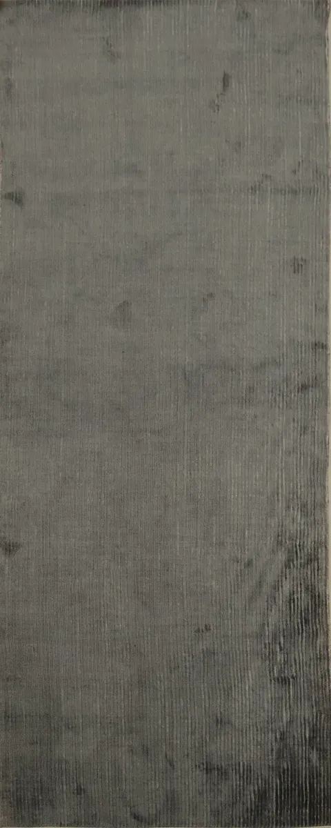 Grey Contemporary Oriental Runner Rug 3x9 Minimalist Style
