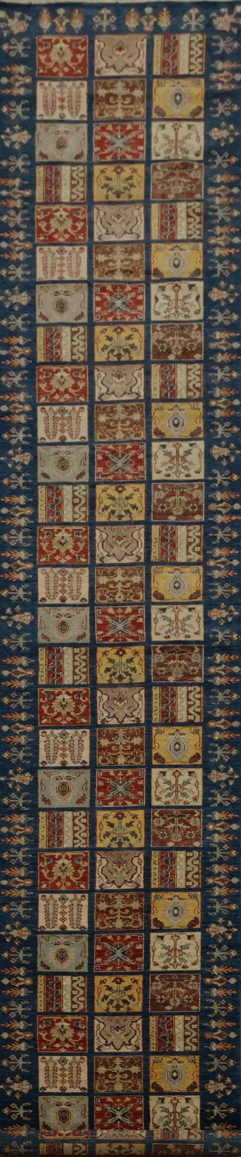 Beautifully Crafted Kazak Oriental Runner Rug 3x23