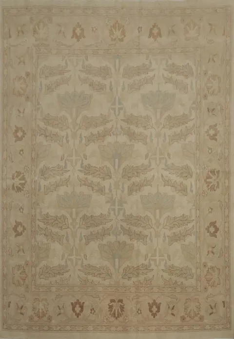 Traditional  Ziegler Vegetable Dye Area Rug 8x8 Floral Motifs