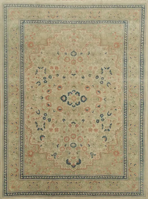 Antique Look Ziegler Large Rug 10x14 with Intricate Design