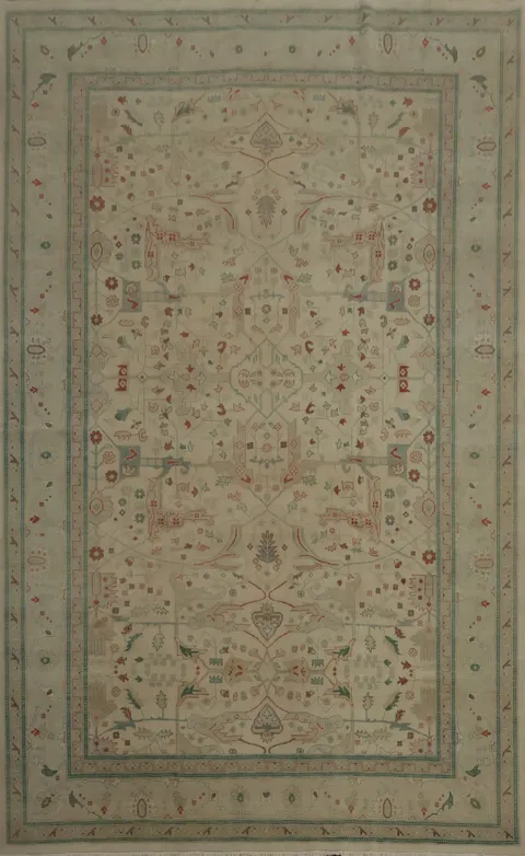 Delicate Ziegler Large Rug 10x14 with Classic Design and Details