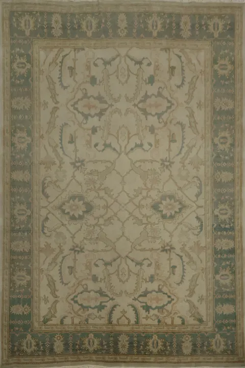 Classic Vegetable Dye Ornate Oushak Oriental Area Rug 8x10