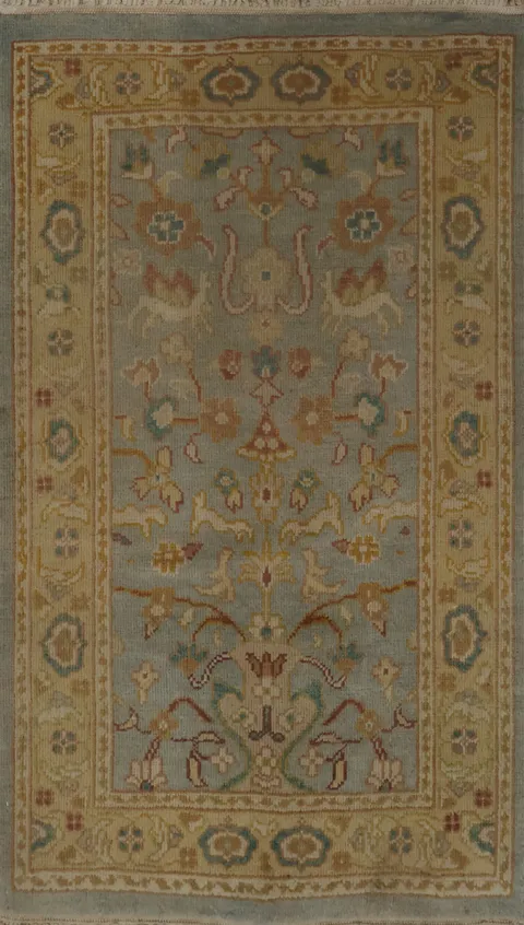 Elegant Floral and Animals Patterns Ziegler Oriental Rug 2x3
