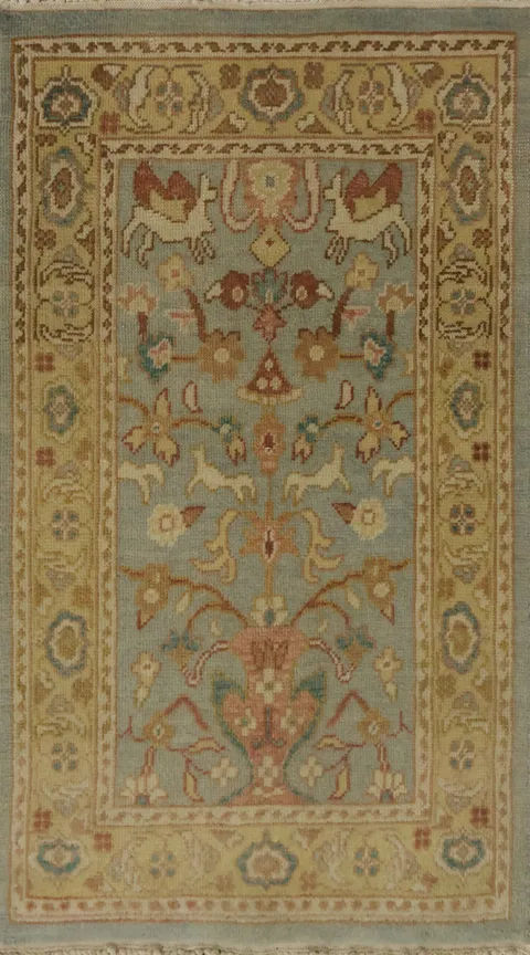 Ornate Handcrafted Ziegler Oriental Rug 2x3 Classic Style
