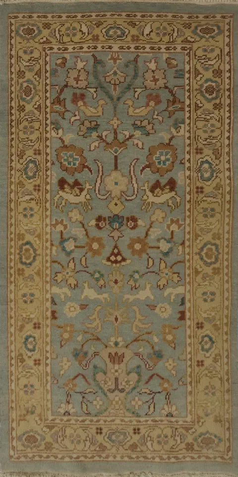Antique Look Ziegler Egyptian Blue Accent Rug 2x4
