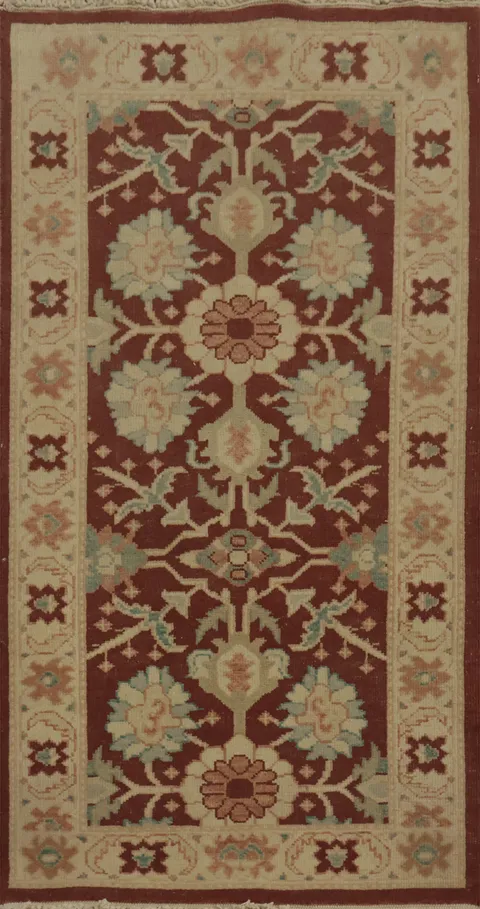 Classic Red and Beige Egyptian Rug 2x4