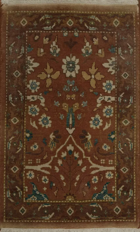 Richly colored rug adding warmth with traditional patterns 2x3