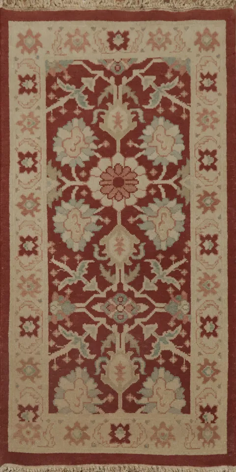 Antique Style Artisan Rug with Traditional Floral Artwork 2x4