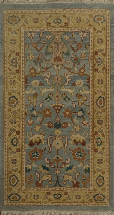 Handcrafted Artistic Blue Egyptian Rug Perfect for Traditional Home Decor 2x3
