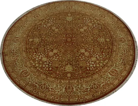 Luxurious Classic Style Round Ziegler Rug for a Cozy Living Space 6x6